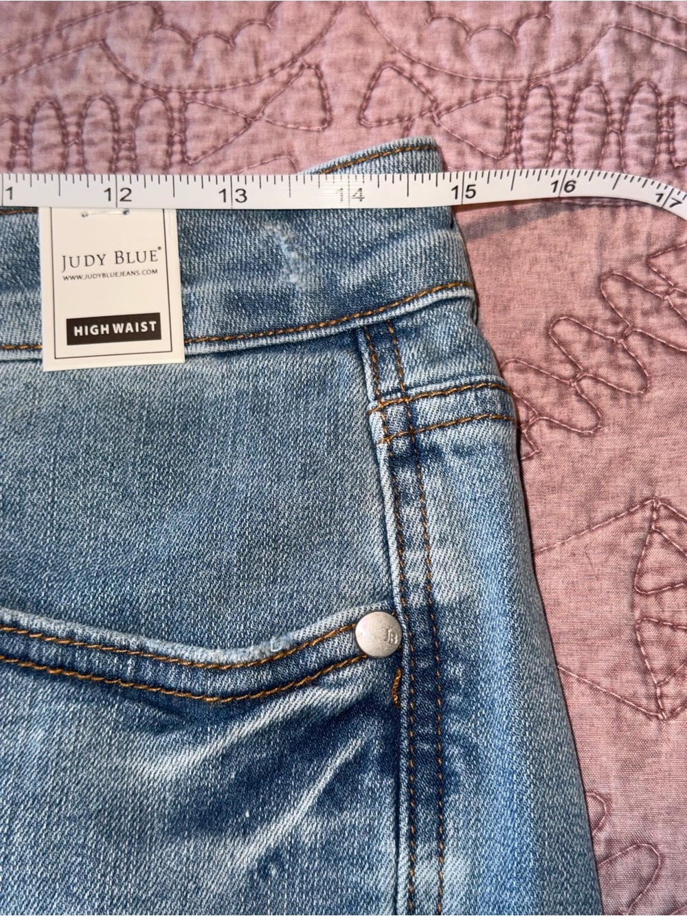 Judy Blue Light Wash High-Rise Rolled Hem Denim Shorts - Picture 4 of 13